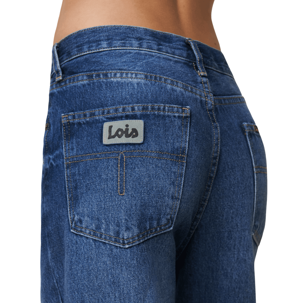 LOIS JEANS DAMES SKATER LOOSE STONE DIRTY 