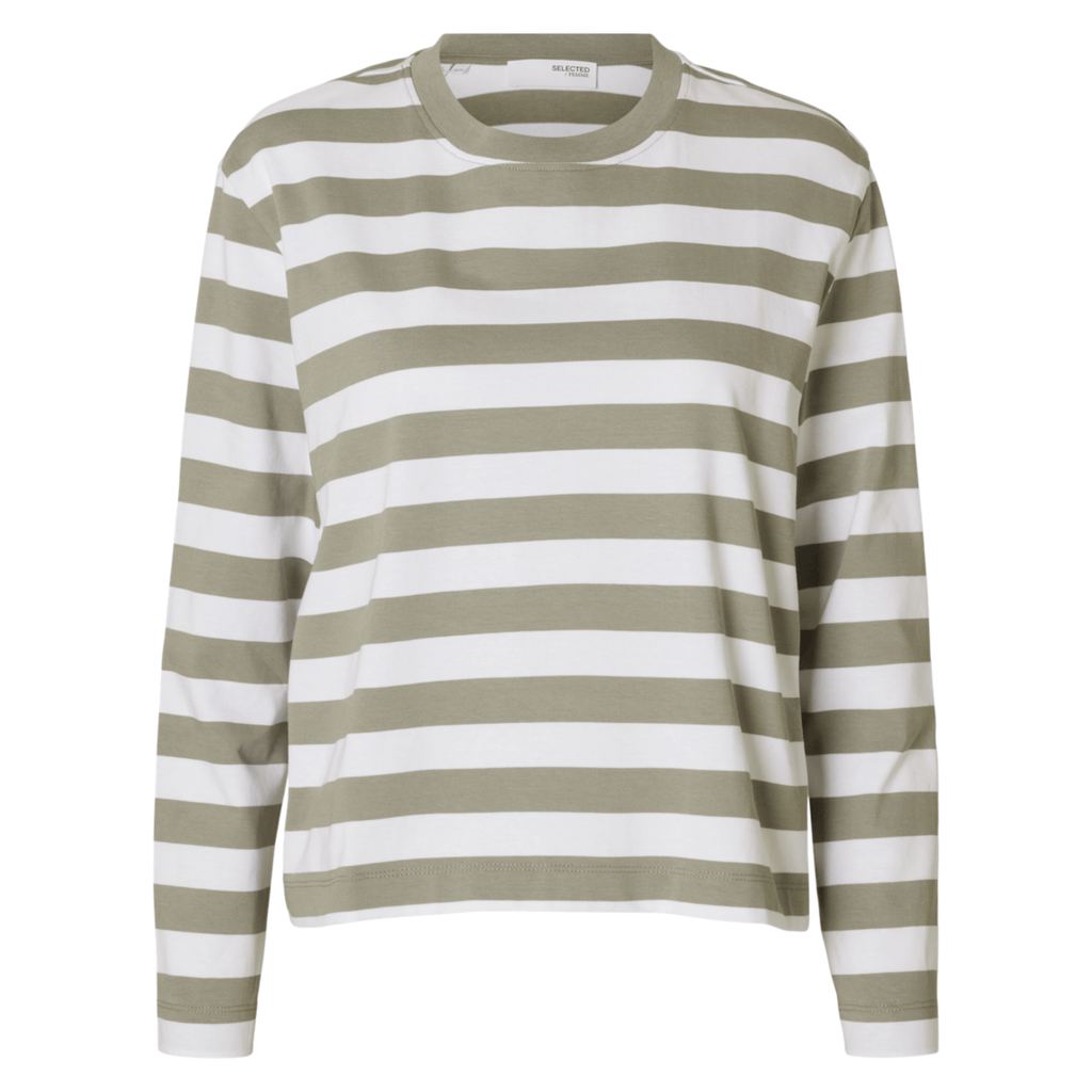 Selected Femme Kleding Selected Femme Longsleeve Vetiver Selected Femme Basic